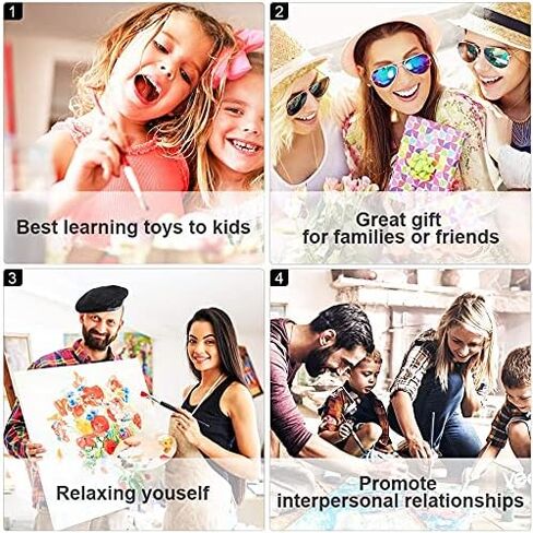 TISHIRON طلاء يدوي بالأرقام، طلاء الزهور بالأرقام، برطمانات مزهرية للبالغين، طلاء للكبار بالأرقام، للأطفال على القماش، طلاء بنمط تجريدي بالأرقام للبالغين المبتدئين 16 × 20 بوصة in Kuwait