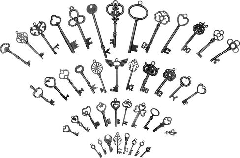 42pcs Mixed Vintage Skeleton Keys, 42 Styles Key, Each 1piece in Saudi Arabia