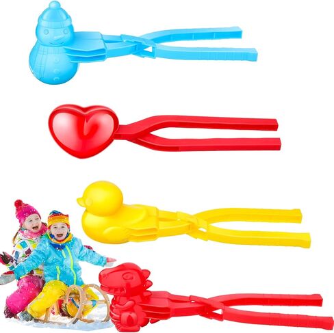4 Pieces Winter Snow Toys Kit Snow Ball Maker Shape Snow Snowball Maker Snow Maker Outdoor Winter Play Snow Toys for Outdoor Activities (Soccer) in Saudi Arabia