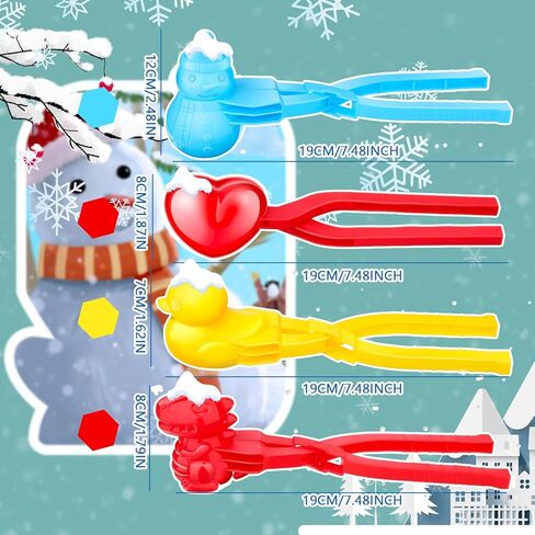 4 Pieces Winter Snow Toys Kit Snow Ball Maker Shape Snow Snowball Maker Snow Maker Outdoor Winter Play Snow Toys for Outdoor Activities (Soccer) in Saudi Arabia