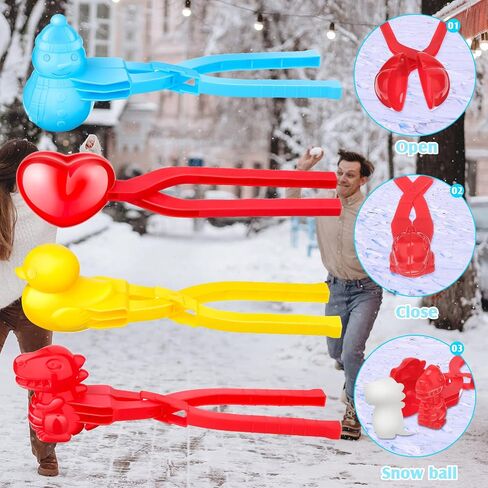 4 Pieces Winter Snow Toys Kit Snow Ball Maker Shape Snow Snowball Maker Snow Maker Outdoor Winter Play Snow Toys for Outdoor Activities (Soccer) in Saudi Arabia
