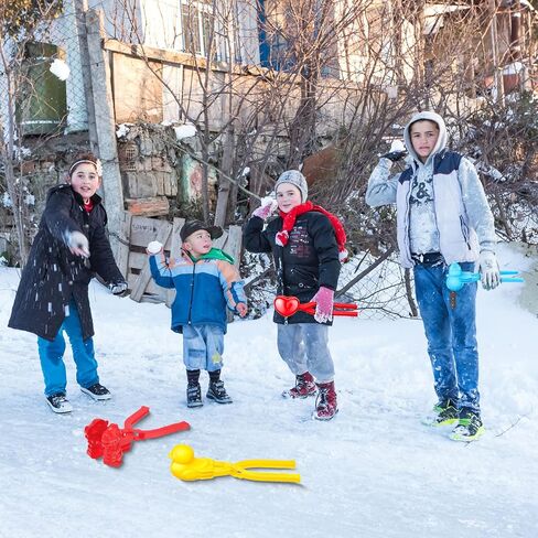 4 Pieces Winter Snow Toys Kit Snow Ball Maker Shape Snow Snowball Maker Snow Maker Outdoor Winter Play Snow Toys for Outdoor Activities (Soccer) in Saudi Arabia