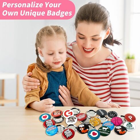 330 قطعة من مستلزمات صناعة الأزرار الفارغة، 1 بوصة أجزاء أزرار شارة دائرية، مجموعة أدوات صنع دبابيس الأزرار المعدنية لآلة صنع الأزرار، صور الصور، مستلزمات الحرف اليدوية، المشروعات المدرسية in Kuwait