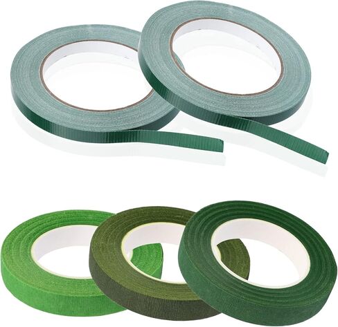 شريط وسلك زهور من فادوب، مجموعة أدوات ترتيب الزهور، شريط زهور أخضر، شريط زهور أخضر 22 مقياس، سلك زهور وقاطع أسلاك لتغليف الزهور، مشغولات يدوية لترتيب الزهور in Kuwait