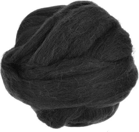 uxcell Needle Felting Wool, 3.5 Oz Nature Fibre Wool Yarn Roving for Wet Felting, Handcrafts, DIY Materials (Light Apricot White) in Kuwait