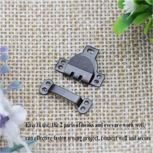 Kenkio 80 Pairs Sewing Hooks and Eyes Closure for Trousers, Skirt,Bra and Sewing DIY Craft,4 Colors in Kuwait