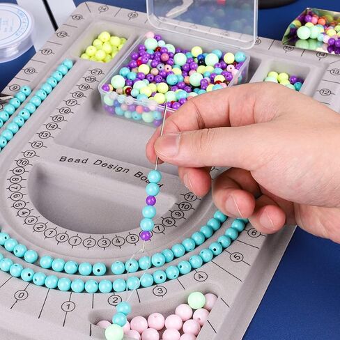 SHANGNIULU Bead Board for Jewelry Making Supplies Kit, Bead Tray Beading Supplies, Necklace Maker Bracelet, Jewelry Findings Beading Board,Jewelry Pliers, Jewelry Making Tools for Jewelry Repair in Kuwait