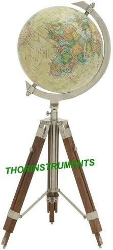 THORINSTRUMENTS (مع الجهاز) خمر نمط العالم البحرية الكرة الأرضية مكتب الكرة الأرضية مع حامل in Kuwait