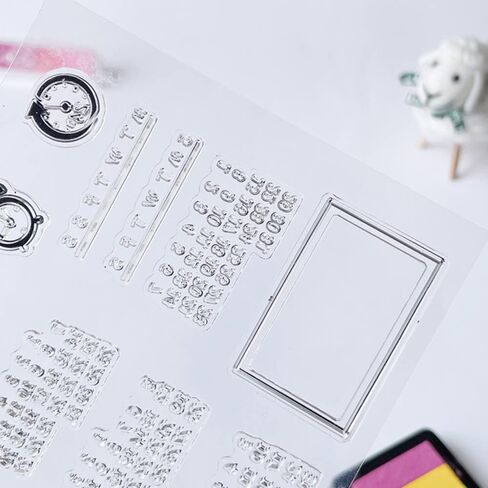 Happy Birthday Baby Shower Bottle Balloon Date Time Weight Name Clear Stamps Transparent Silicone Stamp Album Cards Rubber Stamp for Card Making Decoration and DIY Scrapbooking in Saudi Arabia