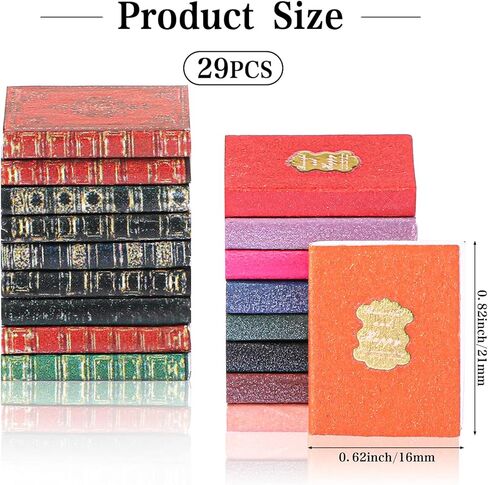 29 قطعة بمقياس 1:12 من كتب بيت الدمى المنمنمة المتنوعة، كتب المنمنمات الخالدة، كتب صغيرة نموذج ملحقات تزيين بيت الدمى، لوازم ألعاب التظاهر للأولاد والبنات (النمط الكلاسيكي) in Kuwait