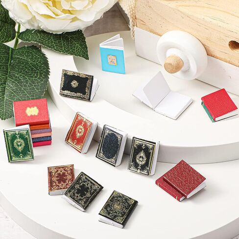 29 قطعة بمقياس 1:12 من كتب بيت الدمى المنمنمة المتنوعة، كتب المنمنمات الخالدة، كتب صغيرة نموذج ملحقات تزيين بيت الدمى، لوازم ألعاب التظاهر للأولاد والبنات (النمط الكلاسيكي) in Kuwait