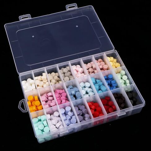 2 Pack 24 Grids Clear Plastic Organizer Box Container Craft Storage with Adjustable Dividers Bead Organizer Crafts Jewelry Fishing Tackles Storage Box in Kuwait