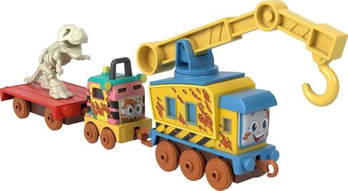 Fisher-Price Thomas & Friends Dino Fix ‘em Up Friends, Carly the Crane and Sandy push-along toy train for preschool kids ages 3 years and older in Saudi Arabia