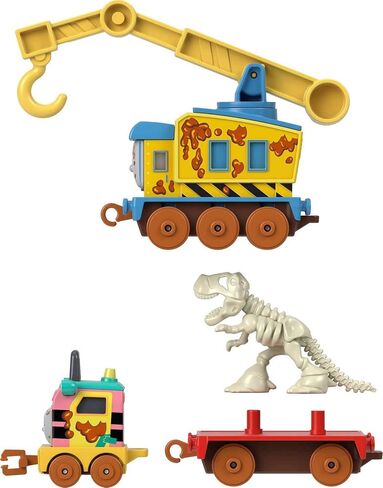 Fisher-Price Thomas & Friends Dino Fix ‘em Up Friends, Carly the Crane and Sandy push-along toy train for preschool kids ages 3 years and older in Saudi Arabia