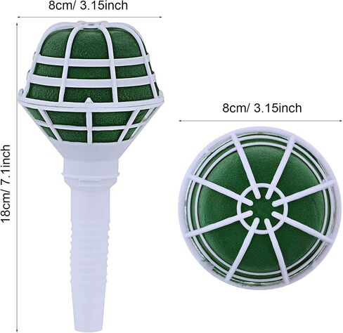 Woohome 15 PCS Floral Foam DIY Flower Arrangement Kit, Green Foam for Artificial Flowers, Foam Floral Handle Bouquet Holders, Floral Tapes Party Decoration, Wedding Aisle Flowers in Saudi Arabia