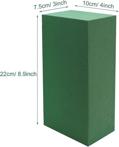 Woohome 15 PCS Floral Foam DIY Flower Arrangement Kit, Green Foam for Artificial Flowers, Foam Floral Handle Bouquet Holders, Floral Tapes Party Decoration, Wedding Aisle Flowers in Saudi Arabia