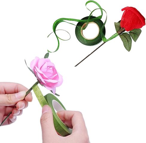 Woohome 15 PCS Floral Foam DIY Flower Arrangement Kit, Green Foam for Artificial Flowers, Foam Floral Handle Bouquet Holders, Floral Tapes Party Decoration, Wedding Aisle Flowers in Saudi Arabia