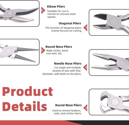 مجموعة كماشة مجوهرات هيليتشي 9 قطع مع حقيبة، بما في ذلك كماشة الأنف بالإبرة، كماشة الأنف المنحنية، كماشة الأنف المستديرة، كماشة العقص، كماشة القطع النهائية، قاطع الأسلاك، كماشة صنع الكفالة، كماشة حلقية مقسمة in Kuwait