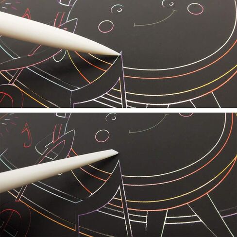 أدوات فنية للخدش من شركة بوبيك، مجموعة أدوات رسم فنية للرسم، أقلام رصاص، حقيبة أدوات، علبة صغيرة، فرشاة نظيفة، قلم إصلاح in Saudi Arabia