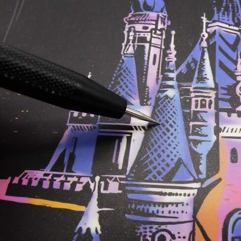 أدوات فنية للخدش من شركة بوبيك، مجموعة أدوات رسم فنية للرسم، أقلام رصاص، حقيبة أدوات، علبة صغيرة، فرشاة نظيفة، قلم إصلاح in Saudi Arabia