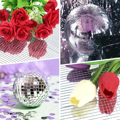Rcybeo 4500Pcs Mirror Tiles Disco Tiles Self-Adhesive Mosaic Tiles 10x10mm, Disco Ball Stickers for Craft, nterior Decoration Square Glass Tiles Self Adhesive DIY Card Making in Kuwait