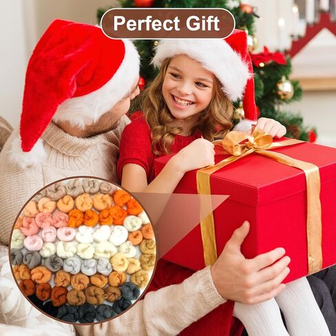 Misscrafts 72 قطعة إبرة التلبيد الصوف الألياف الغزل الصوف المتجول 3 جرام/حزمة للمواد الحرفية DIY الغزل اليد الصوف التلبيد (24 لونا) in Kuwait