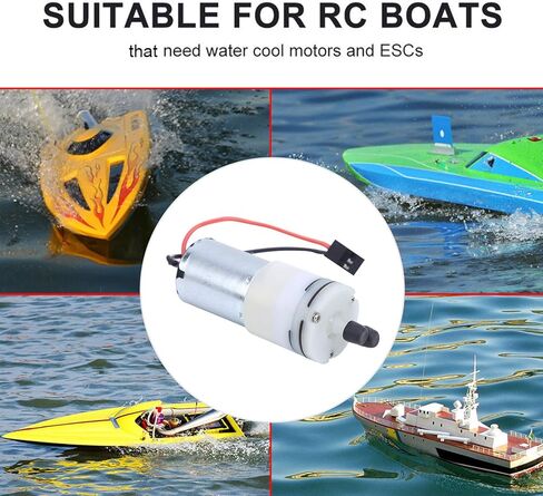 Sluffs 3‑6V 370 Water Cooling Pump,Low Noise Mini Pump with Motor RC Boats Waterproof Low Noise Mini Pump JR Plug Pumps for RC Warships RC Aircraft Carriers RC Boat Lovers RC Boat in Kuwait