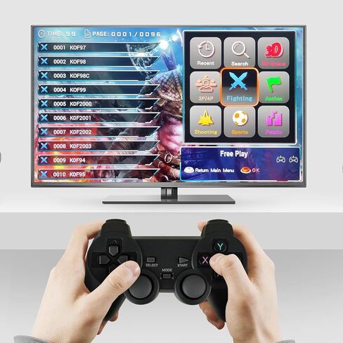 Akaxi Arcade Game Box, Plug and Play Retro Game Console, Pre-Installed with Over 20,000 Classic Games, 4K HD Output，TV PC Projector, Supports Up to 4 Players, Search, Save, Hide, Favorites List in Kuwait