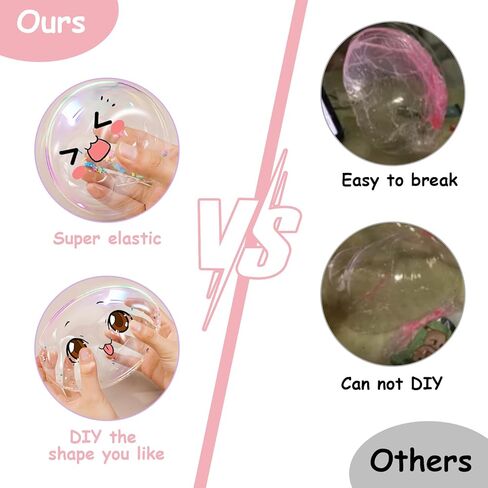 دراجون فلاي دريمز مجموعة فقاعات شريط نانو، عبوة من 2 بالون فقاعات بلاستيكي سحري بشريط نانو، مجموعة الحرف اليدوية ذاتية الصنع، هدايا الحفلات ولعبة فيدجيت للاطفال والبنات والاولاد والبالغين in Kuwait