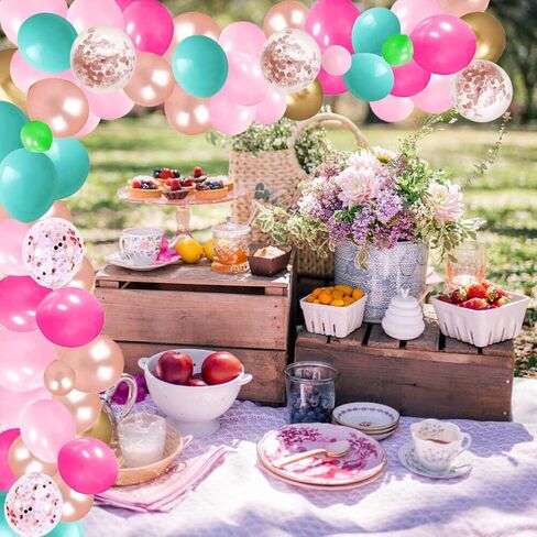 الشاي لثلاثة بالونات، لافتة للإعلان عن حفلات الزفاف، حفلات ما قبل الزواج ودور الشاي الشاي الشاي شاي عالي الشاي ليتس بارتي موضوع عيد الميلاد الثالث دش الطفل لوازم الديكور in Kuwait