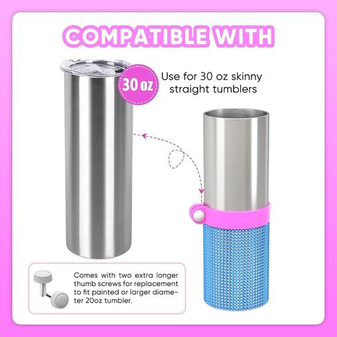 Bling Rings Rhinestone Alignment Rings Tool With Thumb Screws For Rhinestone 20oz Skinny Tumblers,Honeycomb Method Ring,Adjustable Tumbler Rhinestone Aligner Tool, Rhinestoning Tool, Blinging Tool in Kuwait