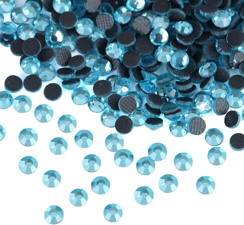 5760Pcs SS6 Black Diamond Hotfix Rhinestones Crystal Glass Gemstones for Clothes Fabric Shirts Cups Sparkly Decoration Flat Back Round (2MM Bulk) in Saudi Arabia
