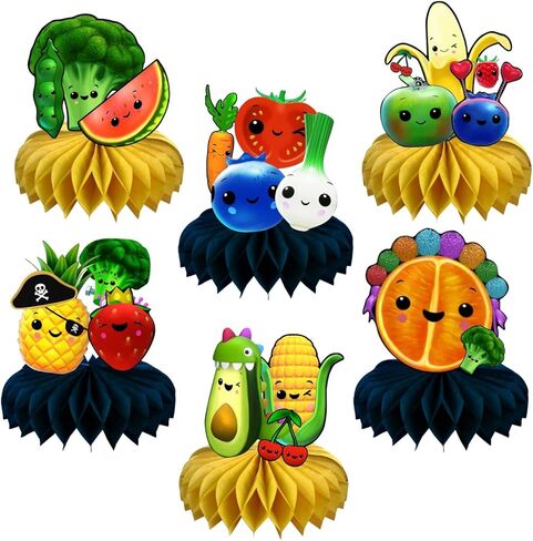 6Pcs Hey Bear Sensory Fruit Table Centerpiece Party Supplies, Birthday Party Desktop for Hey Bear Sensory Fruit 1st Birthday Decorations in Kuwait
