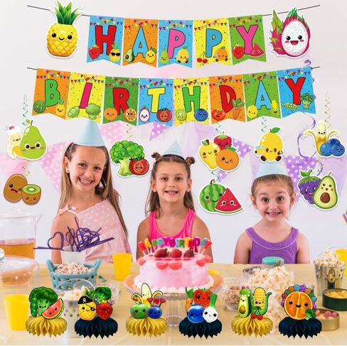 6Pcs Hey Bear Sensory Fruit Table Centerpiece Party Supplies, Birthday Party Desktop for Hey Bear Sensory Fruit 1st Birthday Decorations in Kuwait