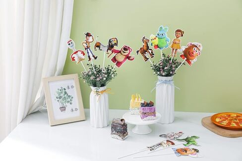 32PCS Toy Inspired Story Party Decorations,Centerpieces Decorations Stick Table Toppers For Birthday Party Baby Shower Party Supplies Decor Table Toppers in Kuwait