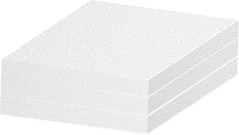 3 عبوات من ألواح البوليسترين EPS مقاس 17 بوصة × 13 بوصة × 2 بوصة من أجل الأعمال اليدوية والنمذجة والمشروعات الفنية وألواح النحت وكتل الرغوة الحرفية ومكعبات الرغوة المستطيلة من الطوب in Kuwait