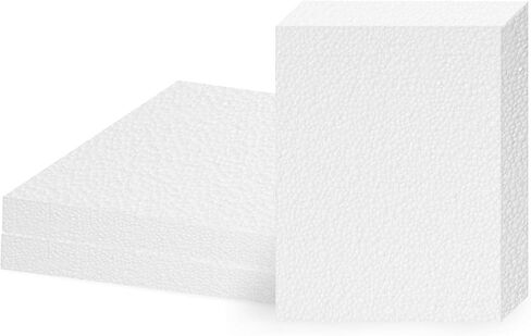 3 عبوات من ألواح البوليسترين EPS مقاس 17 بوصة × 13 بوصة × 2 بوصة من أجل الأعمال اليدوية والنمذجة والمشروعات الفنية وألواح النحت وكتل الرغوة الحرفية ومكعبات الرغوة المستطيلة من الطوب in Kuwait