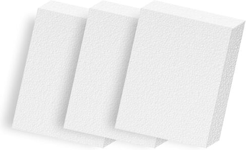 3 عبوات من ألواح البوليسترين EPS مقاس 17 بوصة × 13 بوصة × 2 بوصة من أجل الأعمال اليدوية والنمذجة والمشروعات الفنية وألواح النحت وكتل الرغوة الحرفية ومكعبات الرغوة المستطيلة من الطوب in Kuwait