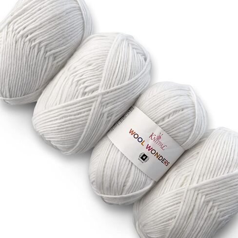 Wool Wonders متوسط ​​الوزن الثقيل/الصوف الأران #4 غزل متنوع فائق النعومة للحياكة والكروشيه، 30% صوف أسترالي و70% أكريليك، 4 شلات، 400 جم/640 ياردة (أوراق الخريف) in Kuwait