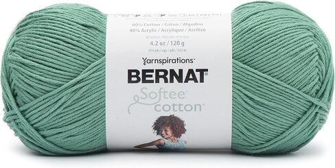 خيوط Bernat Softee القطنية ذات الموجات الزرقاء - 3 عبوات بوزن 120 جم/4.25 أونصة - نايلون - 3 DK (خفيف) - 254 ياردة - الحياكة والكروشيه والحرف اليدوية in Kuwait