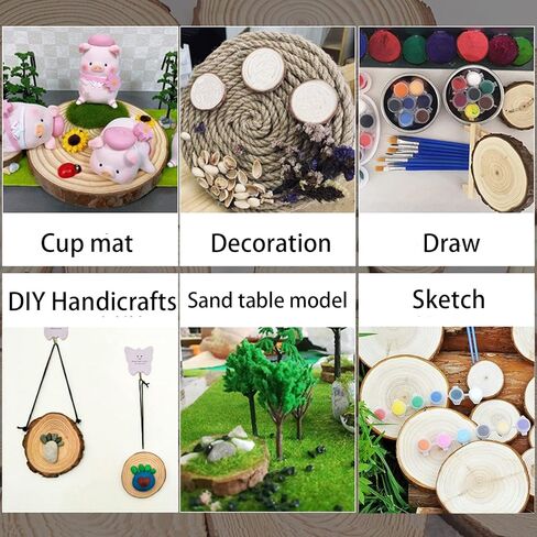 Kids Wooden Painting Kit & Christmas Decorations Crafts Gifts for Boys Girls Ages -Xmas Wood Slice Craft Activities Kits - Creative Art Toys for 5, 6, 7, 8, 9, 10, 11 & 12 Year Old Kids in Kuwait