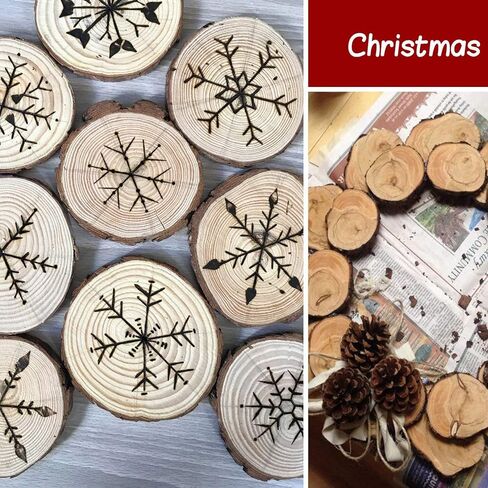 Kids Wooden Painting Kit & Christmas Decorations Crafts Gifts for Boys Girls Ages -Xmas Wood Slice Craft Activities Kits - Creative Art Toys for 5, 6, 7, 8, 9, 10, 11 & 12 Year Old Kids in Kuwait