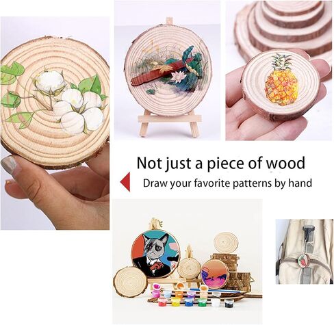 Kids Wooden Painting Kit & Christmas Decorations Crafts Gifts for Boys Girls Ages -Xmas Wood Slice Craft Activities Kits - Creative Art Toys for 5, 6, 7, 8, 9, 10, 11 & 12 Year Old Kids in Kuwait