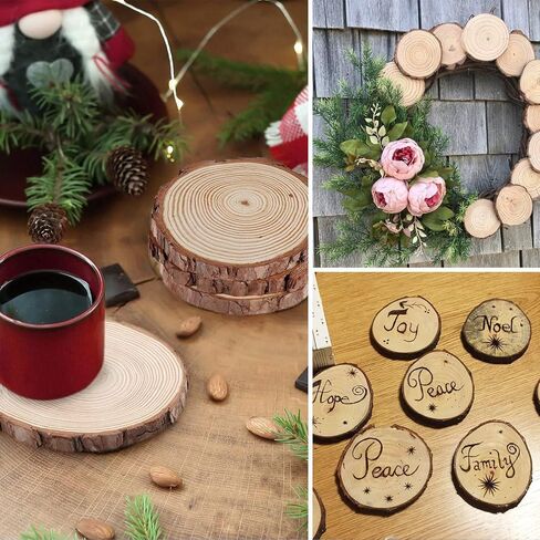 Kids Wooden Painting Kit & Christmas Decorations Crafts Gifts for Boys Girls Ages -Xmas Wood Slice Craft Activities Kits - Creative Art Toys for 5, 6, 7, 8, 9, 10, 11 & 12 Year Old Kids in Kuwait