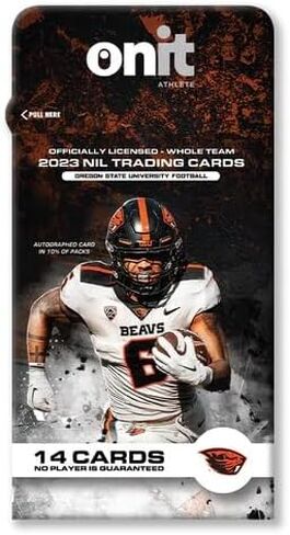 بطاقات تجارة ولاية أوريغون لكرة القدم - 14 بطاقة - مرخصة رسميًا من الرابطة الوطنية لرياضة الجامعات لعام 2023 - الفريق بأكمله - توقيعات بطاقات سلسلة التوقيع - بطاقات التعتيم - بطاقات سلسلة الأيقونة in Kuwait