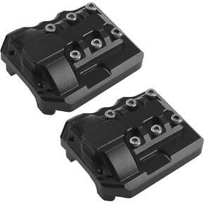 2Pcs ShareGoo Aluminum Alloy Front Rear Axle Differential Cover 15g Diff Cover Case Compatible with Traxxas TRX-4 1/10 RC Crawler Car (Red)