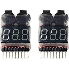 منبه Apex RC Products 2 Pack Lipo Battery Checker LED 1-8 Cell 1655 in Kuwait