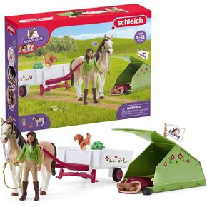 Schleich Horse Club for Girls and Boys, Sarah's Camping Adventure Horse Set with Horse Toy, 12 Pieces in Kuwait