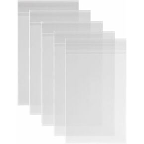200ct Clear Plastic Bags 3.5 x 5.5 inch - 1.4 mils Thick Resealable Adhesive Cello Cellophane Treat Bags Self Sealing OPP Bags for Bakery Soap Cookies Gifts 3x5 Cards 3 1/2'' x 5 1/2''