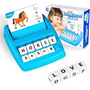 Matching Letter Game for Kids, 2 in 1 Educational Toys Alphabet Spelling & Reading, Number & Color Recognition, Flash Cards Learning Toys Gifts for Preschool Kindergarten Boys Girls Ages 3 4 5 6 7 8…